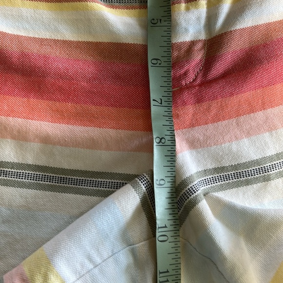 TOMMY HILFIGER MULTICOLOR STRIPES, FLAT HIGH WAIST, POCKET SHORTS SIZE 10 - Picture 12 of 13